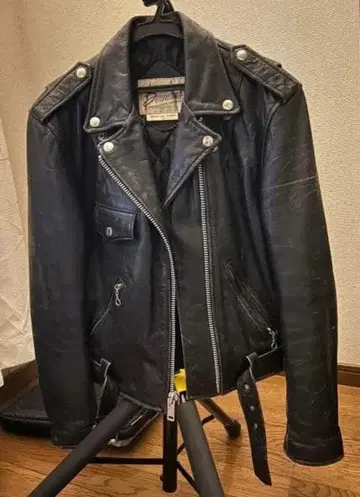 Bermans 블랙 더블 라이더 자켓 사이즈 M