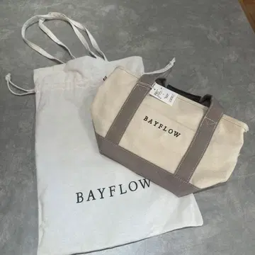 BAYFLOW 토트백 베이지/그레이 F 수납 봉투 포함