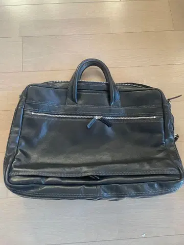 새상품급 에비나 가방 가죽 비즈니스 백 블랙