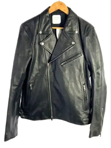 사이즈 3 UNITED TOKYO 블랙 가죽 더블 라이더 자켓