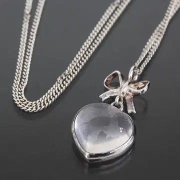 스타 주얼리 목걸이 리본 하트 40cm SV925 신품