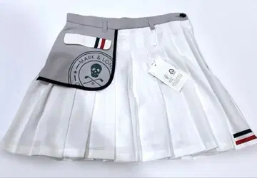 새상품 MARK & LONA 플리츠 스커트 화이트