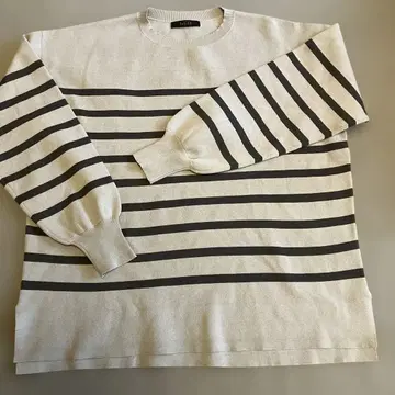 lelill 그레이 보더 풀오버