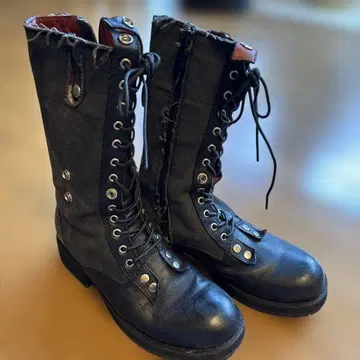 YOSUKE USA 23.0 부츠 사이드 지퍼 엔지니어 부츠