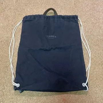 TEMBEA 캔버스 드로우 스트링 백 블랙