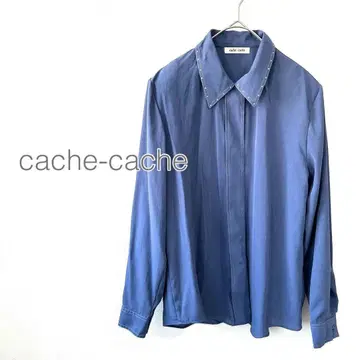 캐시캐시 카슈카슈 비쥬 파랑 셔츠 폴리에스테르 새상품급