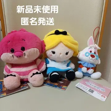 새상품 디즈니 이상한 나라의 앨리스 레트로 메모리 봉제 인형 3세트