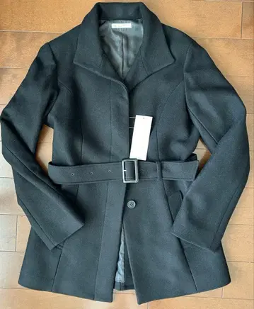 ELLE 코트 벨트 포함 블랙