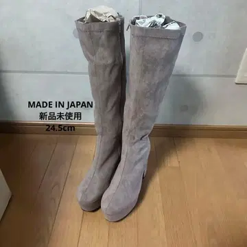 새상품 에스페란자 락모리 시리즈 청키힐 롱 부츠 스웨이드