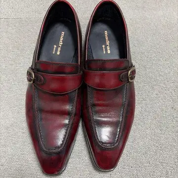 마드라스 다크 레드 몽크 스트랩 드레스 슈즈