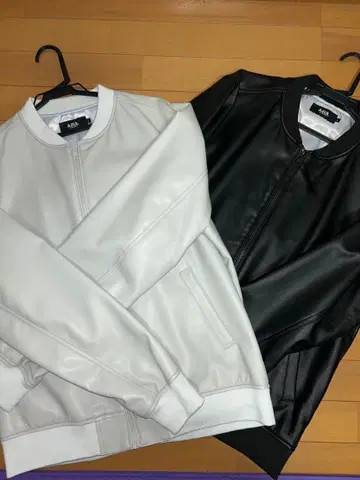 AZUL 가죽 자켓 L 사이즈 블랙 라이트 그레이 합성 피혁