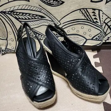 블랙 에스파드리유 샌들