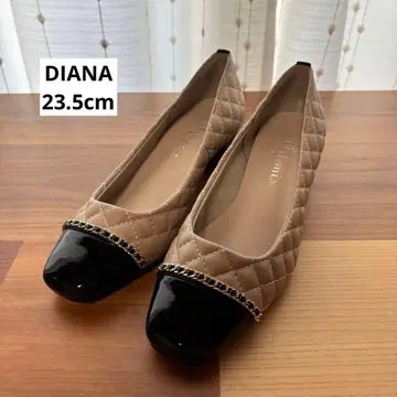 [ 고품질 ] DIANA 다이애나 퀼팅 펌프스 로우힐 23.5cm