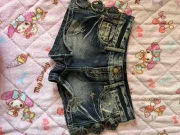 데미지 가공 숏팬츠 다크 블루 d.i.a.