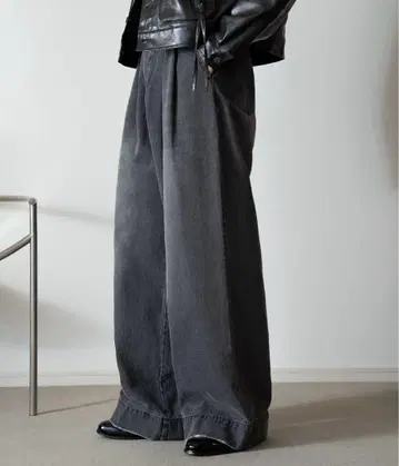 소에르테 와이드 배기 빈티지 라이크 데님 팬츠