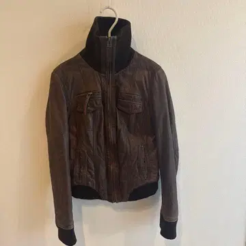 브라운 가죽 자켓