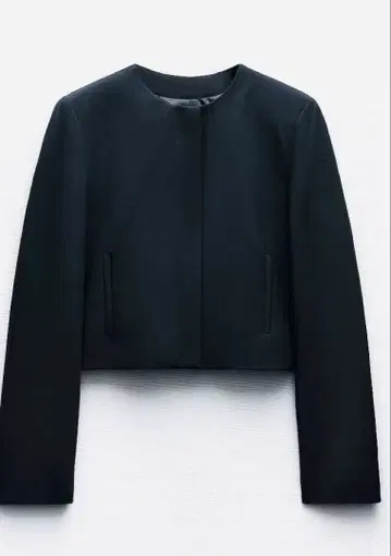 새상품 ZARA 노카라 자켓 크롭 기장