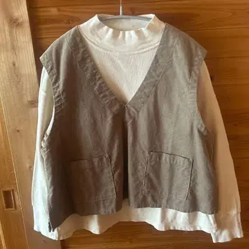 grin 코듀로이 브이넥 베스트