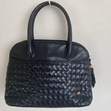 BALLY 뜨개질 디자인 핸드백 블랙