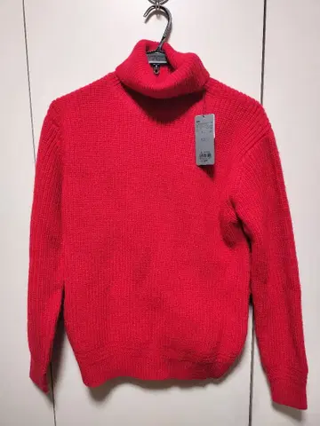 HARE 레드 터틀넥 스웨터 S 미사용
