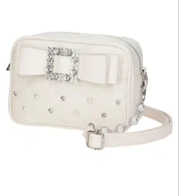 화이트 리본 숄더백