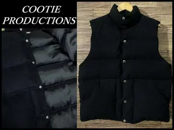 21AW 쿠티 페이크 스웨이드 다운 베스트 스탠드 카라 블랙 S