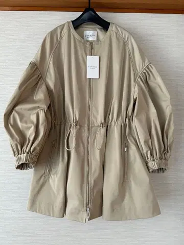 VERMEIL par iena 노카라 개더 ZIP 블루종 F