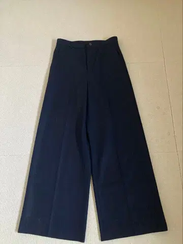 투모로우랜드 맥피 네이비 와이드 팬츠 캐시미어 혼방