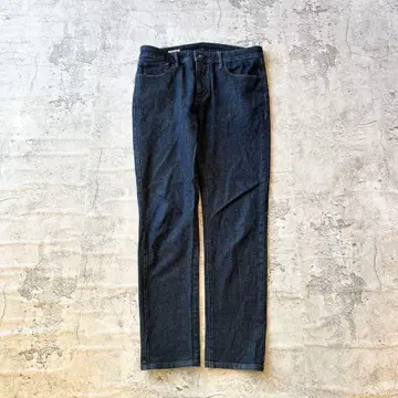 스키니 데님 네이비 슬림 스트레이트 아메카지 스트릿 슬림 심플