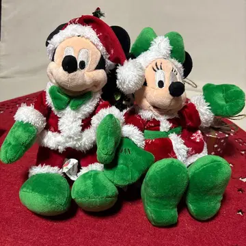미키 미니 크리스마스 봉제 인형 세트