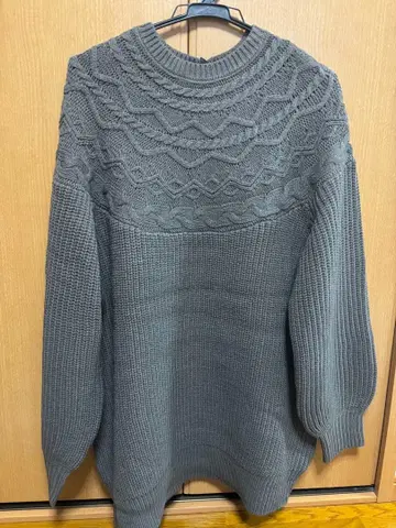 SUGAR SPOON 그레이 베이지 긴팔 스웨터