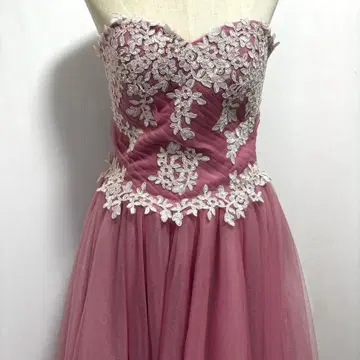 Wedding Dress 웨딩 드레스 베어탑 레이스업 핑크