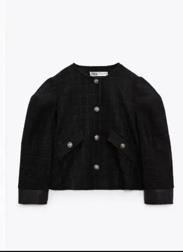 ZARA 숏 텍스처 자켓