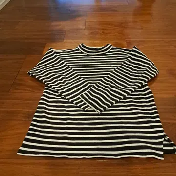 SAINT JAMES 모크넥 스트라이프 긴팔 티셔츠 F1