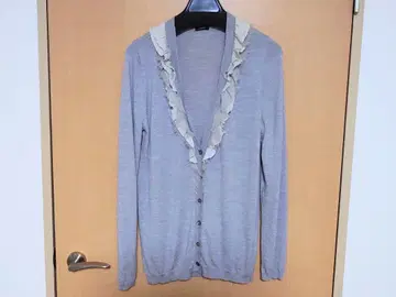 J.CREW 여성용 긴팔 니트 가디건 L 사이즈 정도, 옅은 그레이