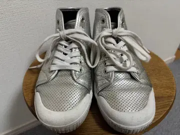 스프링 코트 36 사이즈 실버 메쉬 하이컷 스니커즈