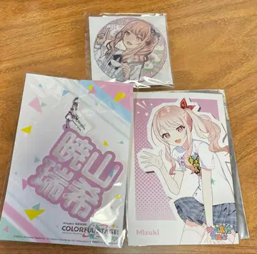 아키야마 미즈키 캔뱃지 엽서 입체 네임 아크릴 키링 하피콜레 카미고 축제