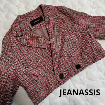 JEANASSIS 더블 브레스트 트위드 자켓 여성용 가을 패션