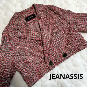 JEANASSIS 더블 브레스트 트위드 자켓 여성용 가을 패션