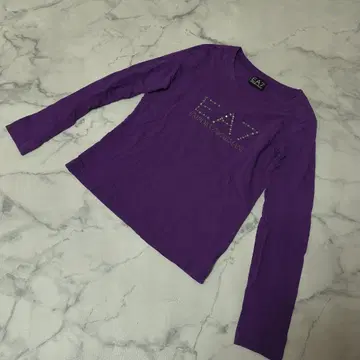 EA7 Emporio Armani 긴팔 T셔츠 퍼플