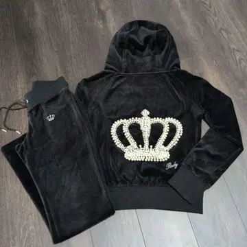 로디 벨로아 후드 부착 셋업 S