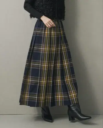 SENCE OF PLACE 어반 리서치 체크 플리츠 스커트