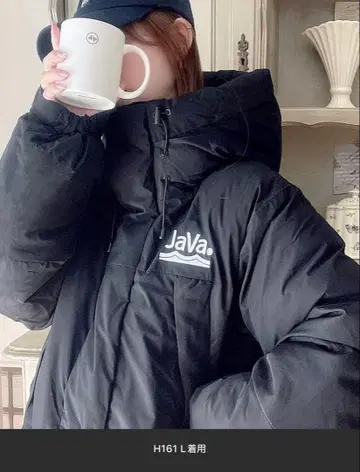 JaVa 블랙 다운 자켓 S