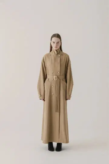 새상품 Eaphi 비대칭 케이프 트렌치 코트