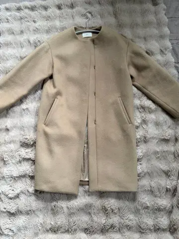 IENA 이에나 램스울 베이지 롱 코트 34