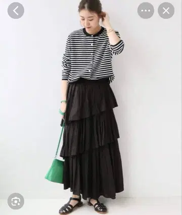 [ 새상품급 ] 저널 스탠다드 리룸 코튼 보일 레이어드 스커트