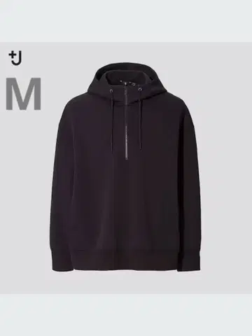 유니클로 +J 드라이 맨투맨 하프 지퍼 후드티