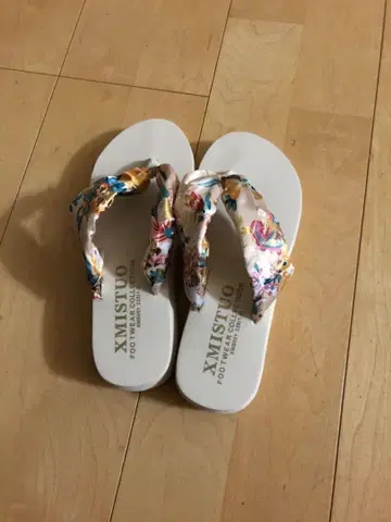 플로럴 패턴 플립플랍