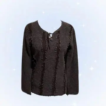 울 혼방 니트 비침 페어리 그런지 y2k 일본제 개성적