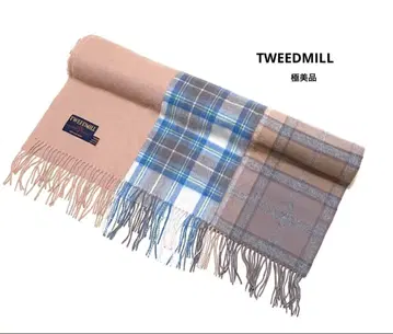 트위드밀 스톨 대형 머플러 체크 트위드밀 대형 스톨